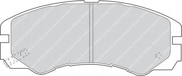 FERODO FDB1015 Комплект тормозных колодок, дисковый тормоз