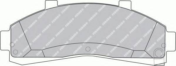 FERODO FDB1129 Комплект тормозных колодок, дисковый тормоз