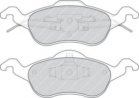 FERODO FDB1318 Комплект тормозных колодок, дисковый тормоз