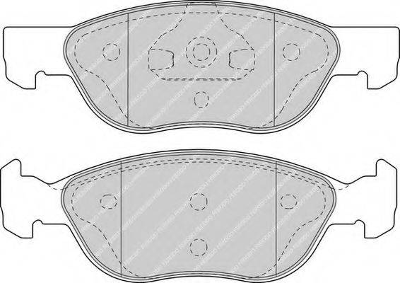 FERODO FDB1651 Комплект тормозных колодок, дисковый тормоз