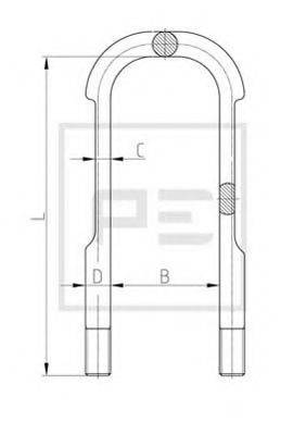 PE AUTOMOTIVE 12501110A Стремянка рессоры