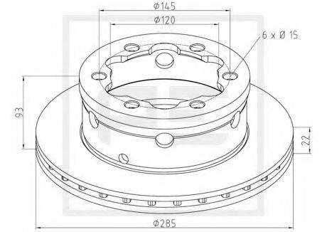 PE AUTOMOTIVE 01666700A Тормозной диск