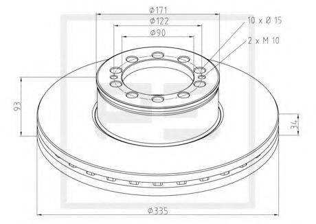 PE AUTOMOTIVE 03612600A Тормозной диск