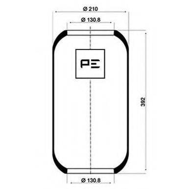 PE AUTOMOTIVE 08400770A Кожух пневматической рессоры