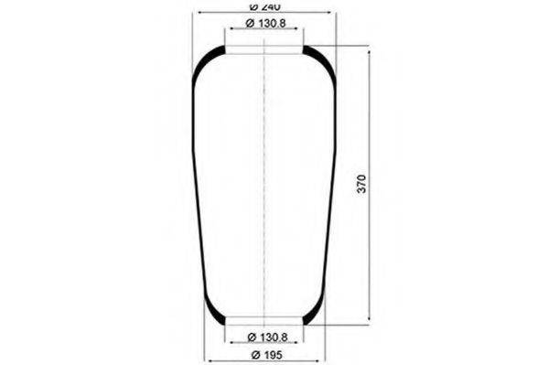 PE AUTOMOTIVE 08401010A Кожух пневматической рессоры