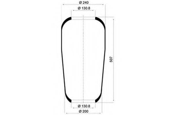 PE AUTOMOTIVE 08401310A Кожух пневматической рессоры