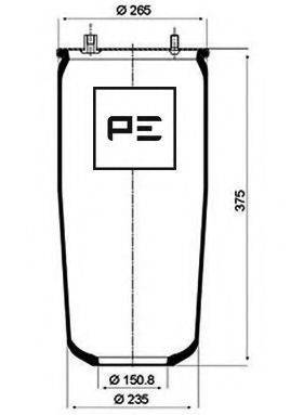 PE AUTOMOTIVE 08405271A Кожух пневматической рессоры