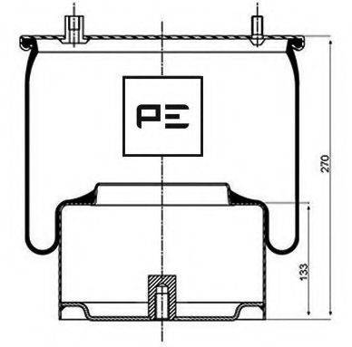 PE AUTOMOTIVE 08405273A Кожух пневматической рессоры