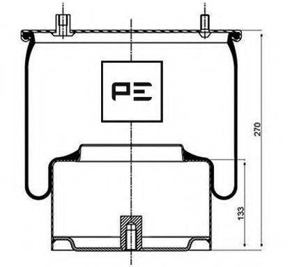 PE AUTOMOTIVE 08405372A Кожух пневматической рессоры