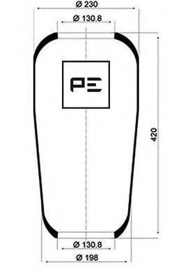 PE AUTOMOTIVE 08406270A Кожух пневматической рессоры