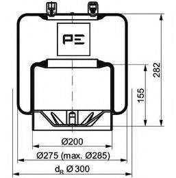 PE AUTOMOTIVE 08410772A Кожух пневматической рессоры