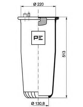 PE AUTOMOTIVE 08424970A Кожух пневматической рессоры