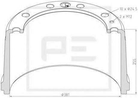 PE AUTOMOTIVE 14611300A Тормозной барабан