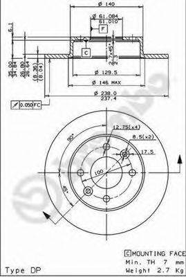 BREMBO 08314714 Тормозной диск