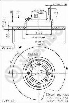 BREMBO 08389410 Тормозной диск