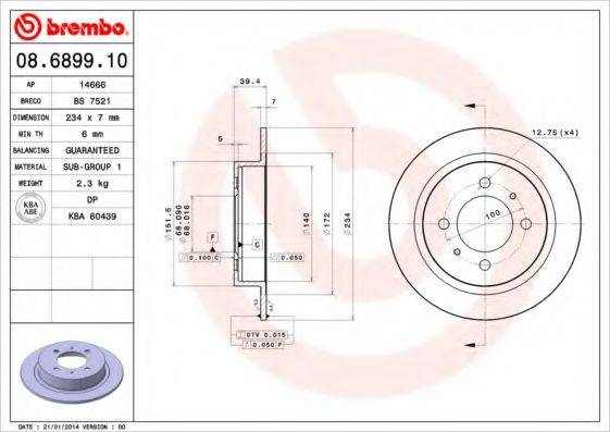 BREMBO 08.6899.10