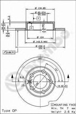 BREMBO 08716511 Тормозной диск