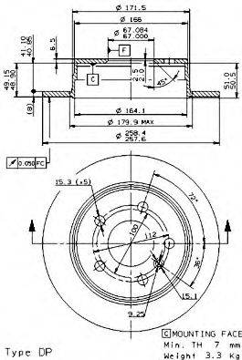 BREMBO 08958010 Тормозной диск