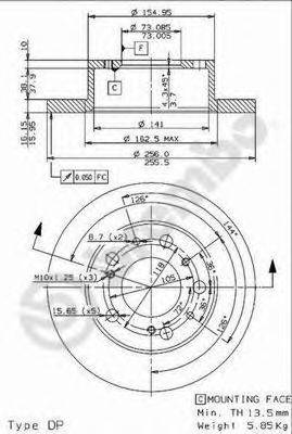 BREMBO 08960114 Тормозной диск