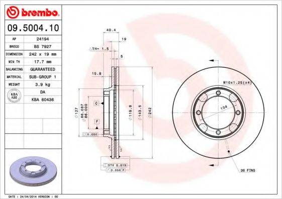 BREMBO 09.5004.10