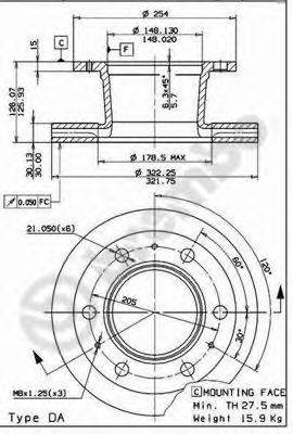 BREMBO 09573810 Тормозной диск