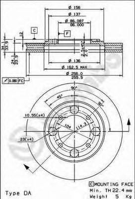 BREMBO 09670510 Тормозной диск
