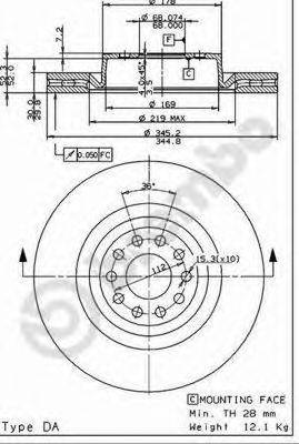 BREMBO 09794111 Тормозной диск