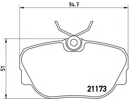 BREMBO P06010 Комплект тормозных колодок, дисковый тормоз