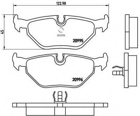 BREMBO P06011 Комплект тормозных колодок, дисковый тормоз