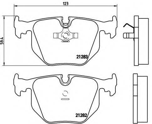 BREMBO P06016 Комплект тормозных колодок, дисковый тормоз