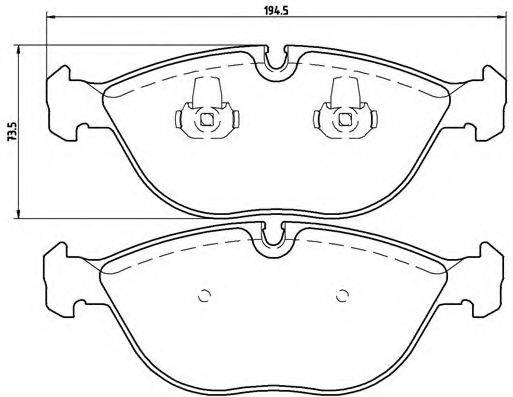 BREMBO P06019 Комплект тормозных колодок, дисковый тормоз