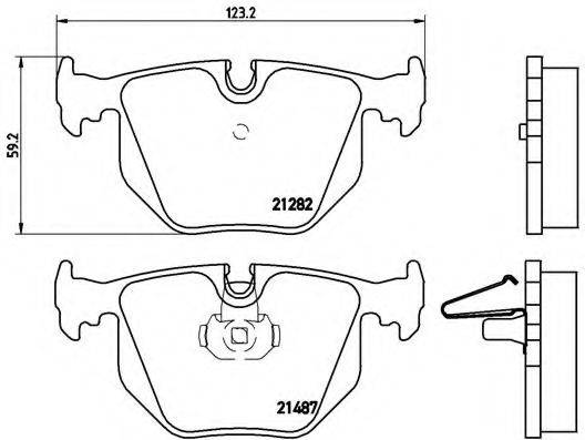 BREMBO P06020 Комплект тормозных колодок, дисковый тормоз