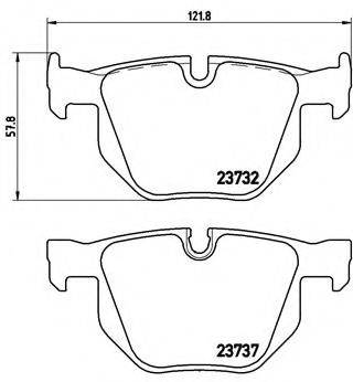 BREMBO P06033 Комплект тормозных колодок, дисковый тормоз