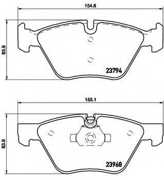 BREMBO P06036 Комплект тормозных колодок, дисковый тормоз