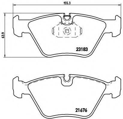 BREMBO P06043 Комплект тормозных колодок, дисковый тормоз