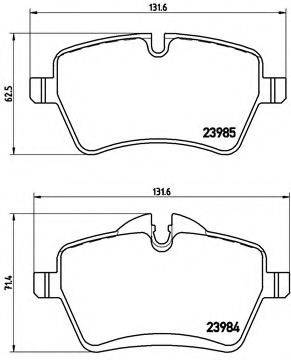 BREMBO P06051 Комплект тормозных колодок, дисковый тормоз