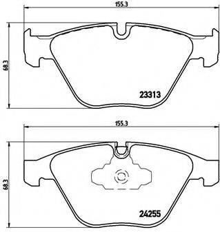 BREMBO P06055 Комплект тормозных колодок, дисковый тормоз