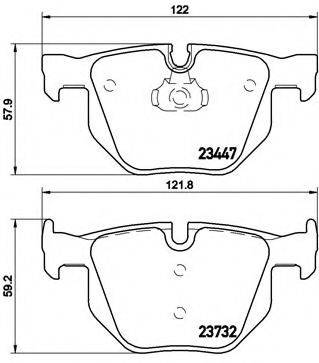 BREMBO P06056 Комплект тормозных колодок, дисковый тормоз