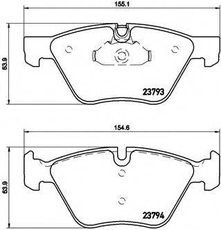 BREMBO P06057 Комплект тормозных колодок, дисковый тормоз