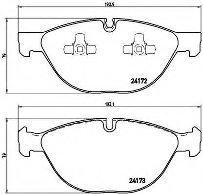 BREMBO P06058 Комплект тормозных колодок, дисковый тормоз