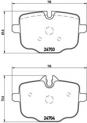 BREMBO P06061 Комплект тормозных колодок, дисковый тормоз