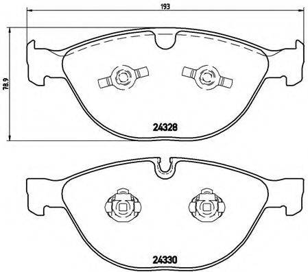 BREMBO P06066 Комплект тормозных колодок, дисковый тормоз