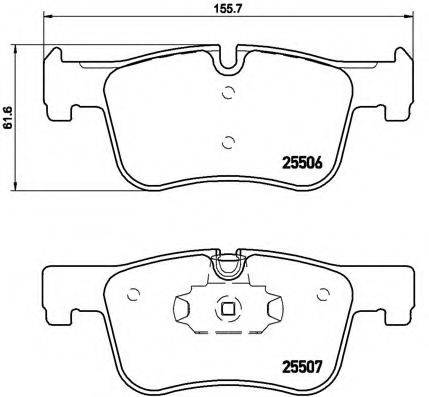 BREMBO P06070 Комплект тормозных колодок, дисковый тормоз