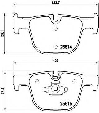 BREMBO P06072 Комплект тормозных колодок, дисковый тормоз