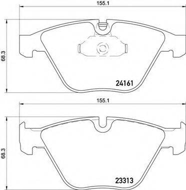 BREMBO P06081 Комплект тормозных колодок, дисковый тормоз