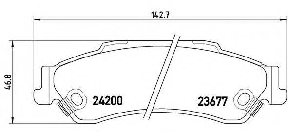 BREMBO P10002 Комплект тормозных колодок, дисковый тормоз