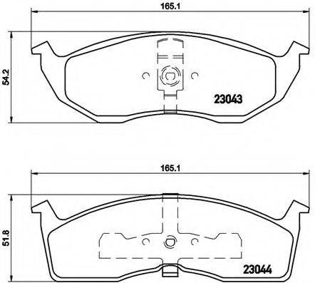 BREMBO P11008 Комплект тормозных колодок, дисковый тормоз