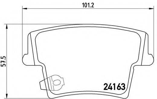 BREMBO P11018 Комплект тормозных колодок, дисковый тормоз