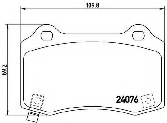 BREMBO P11024 Комплект тормозных колодок, дисковый тормоз