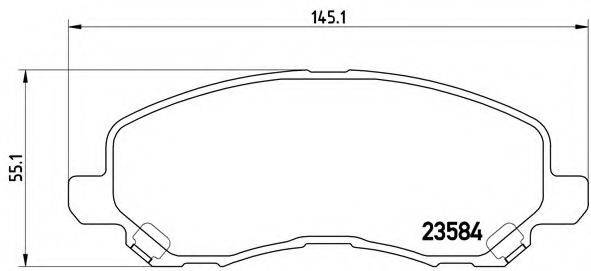 BREMBO P11026 Комплект тормозных колодок, дисковый тормоз